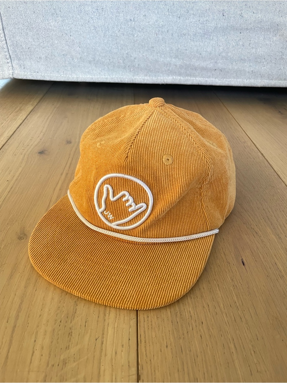 Jack & Winn Kids Corduroy Snapback Hat with Shaka Patch